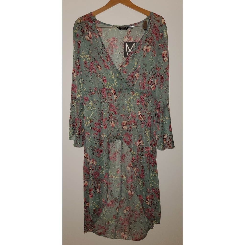 Floral Hi-Lo Shirt Dress